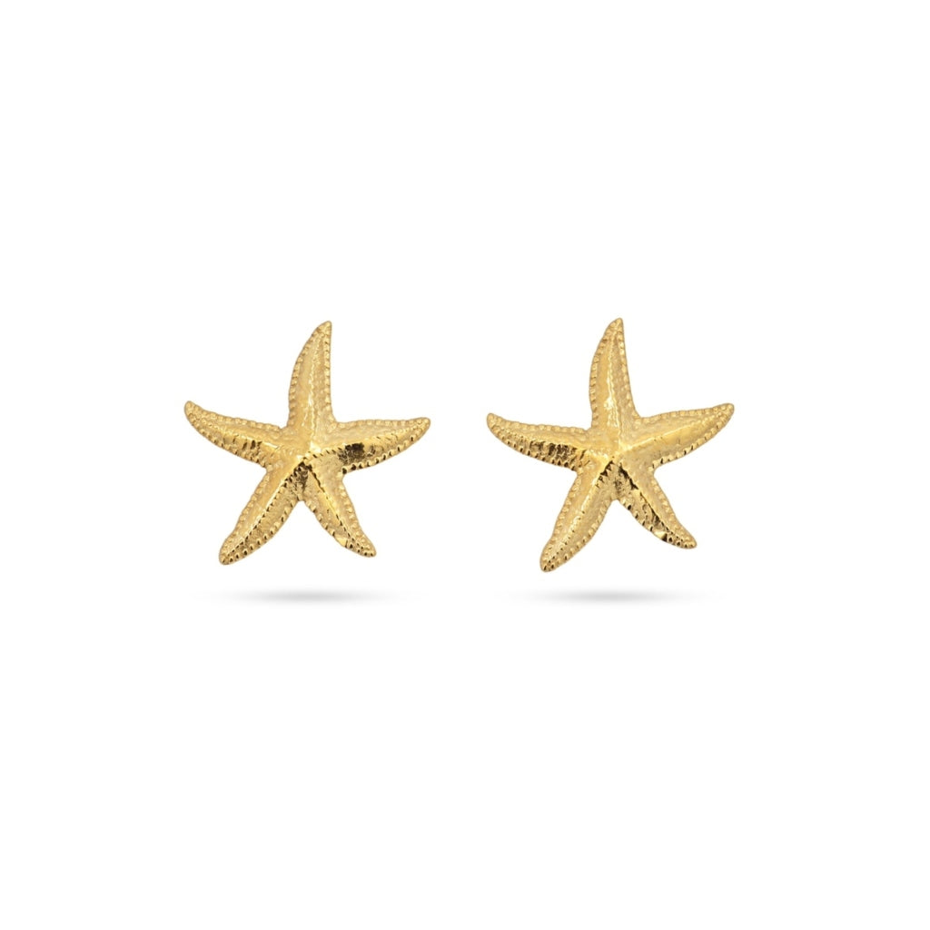 Gold Large Starfish Stud Earrings | Anartxy
