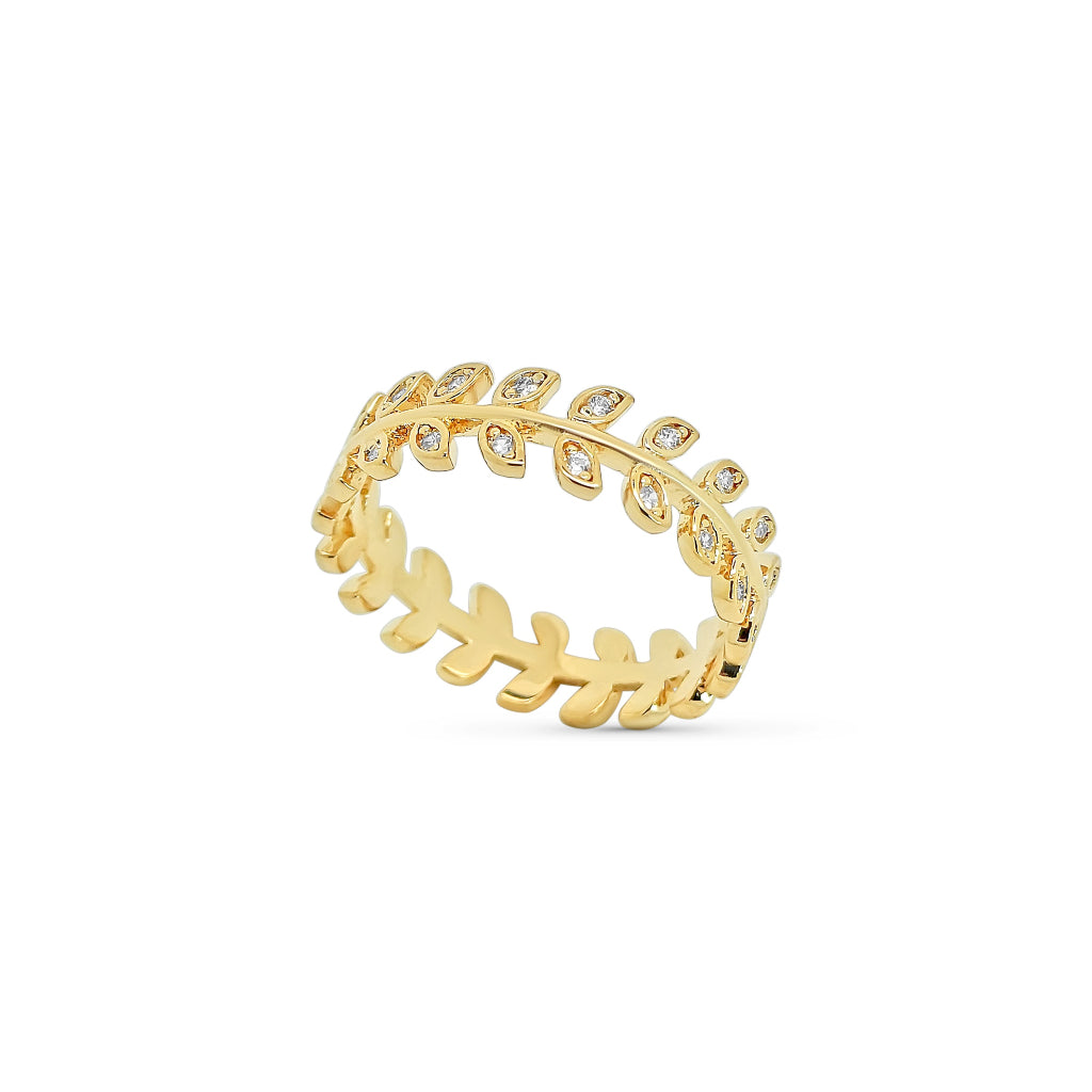 Gold Leaf Design Ring | Flossa â Ivys Attic Jewellery