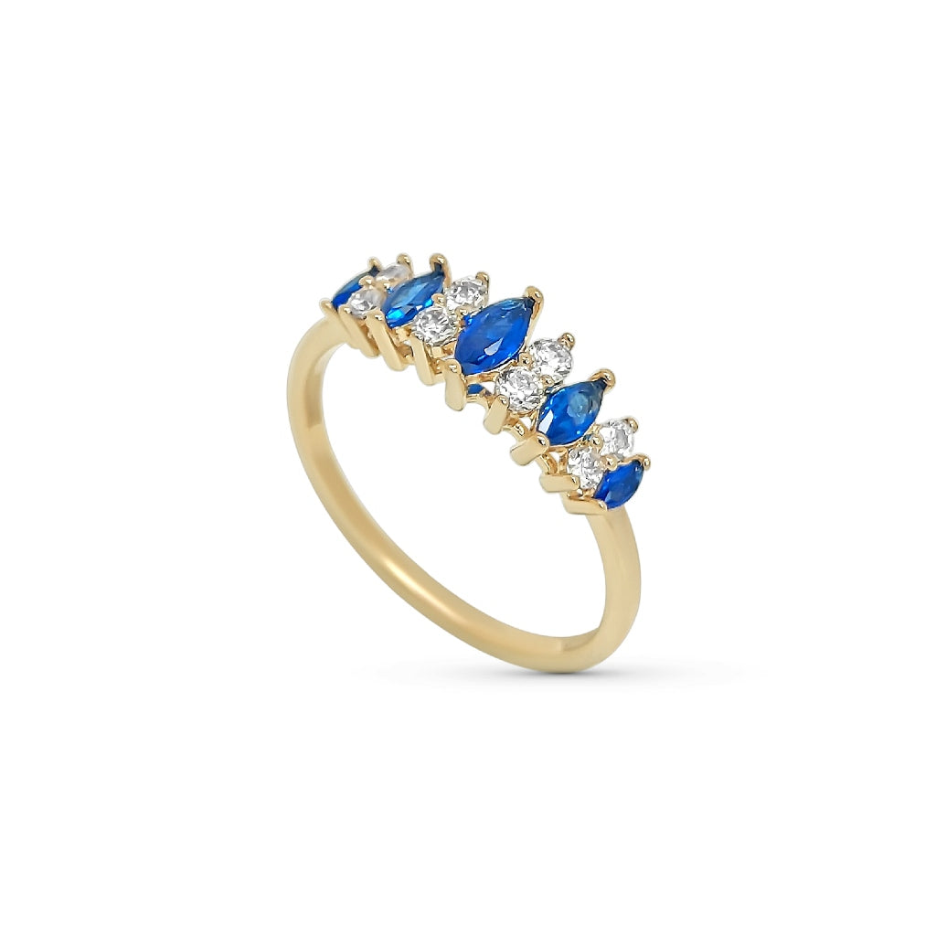 Gold Multistone Ring Sapphire