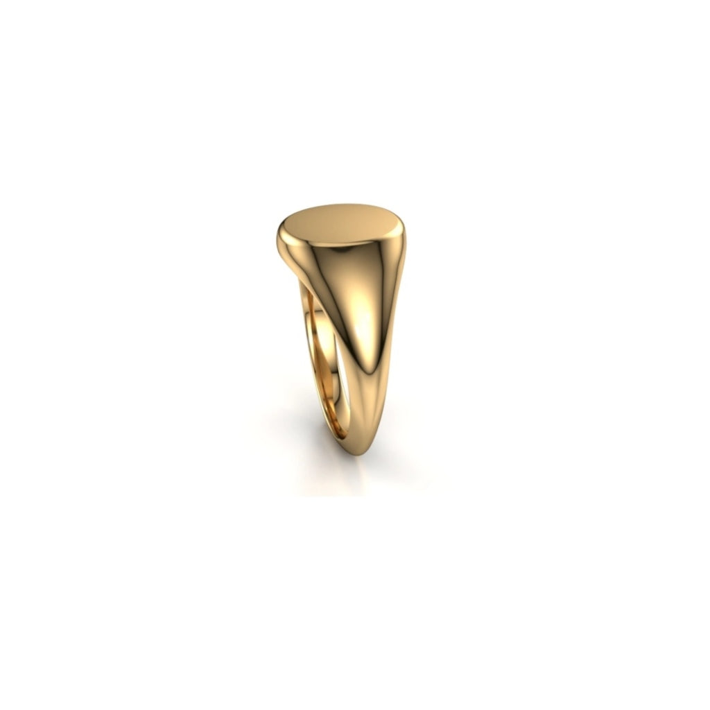 Gold Oval Signet Ring