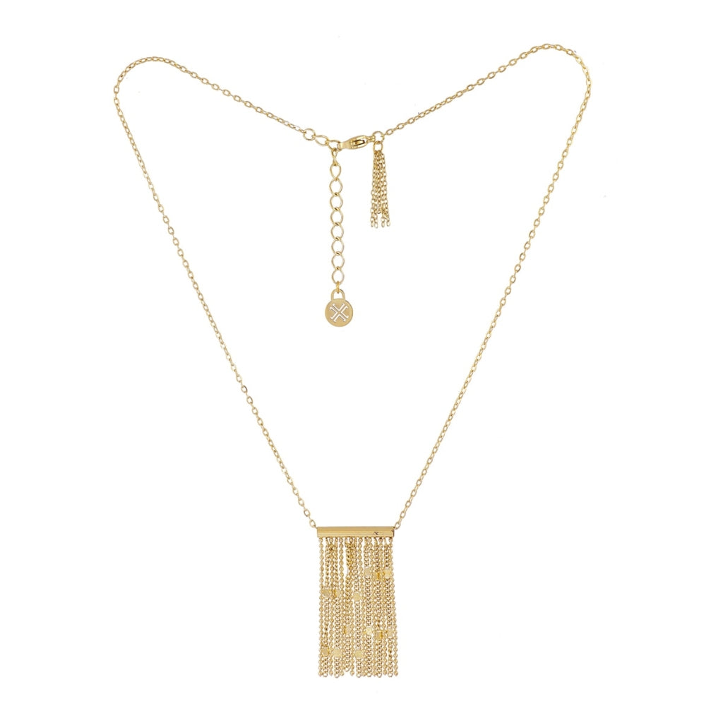 Gold Rectangle Rainfall Necklace | Anartxy