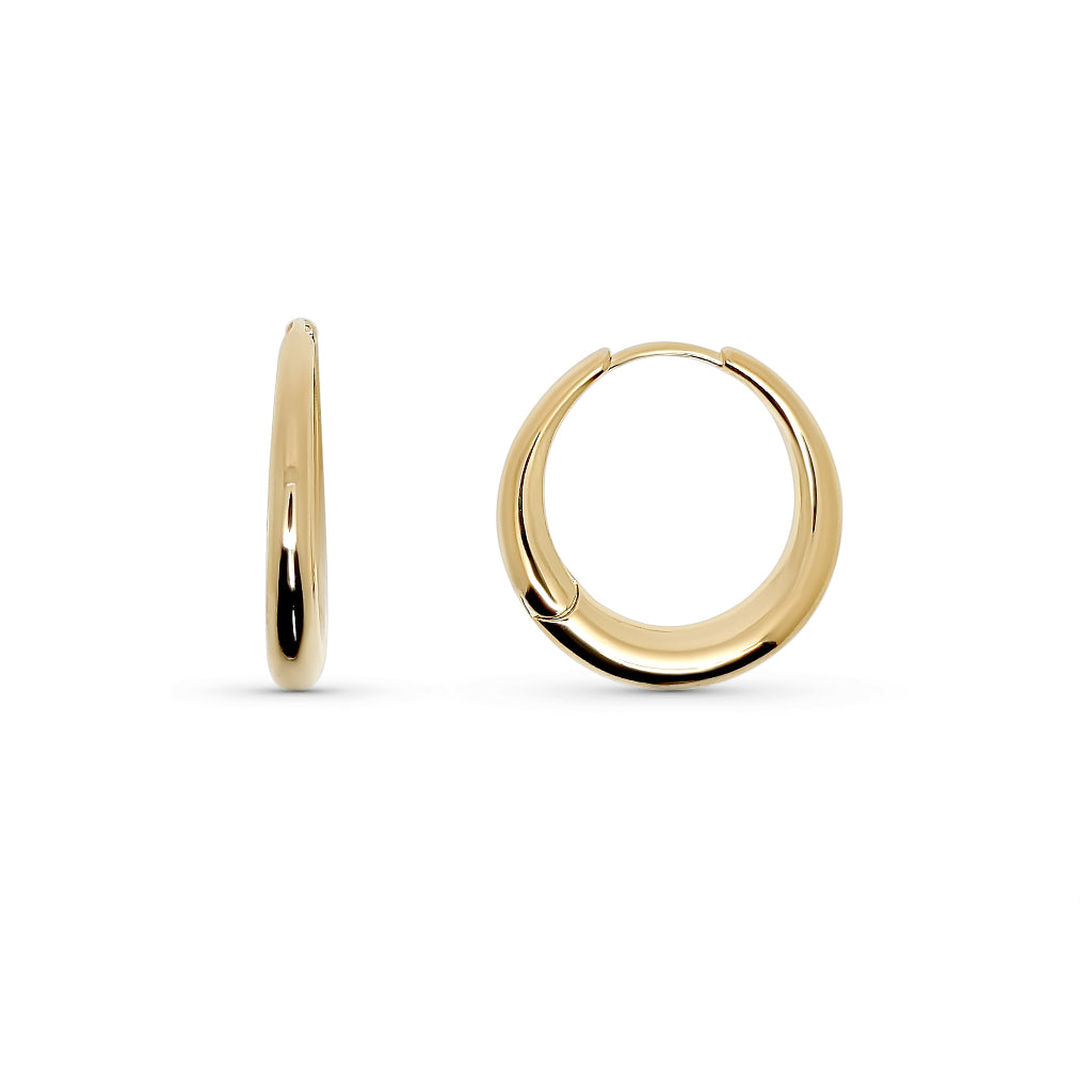 Gold Round Hoop Earrings