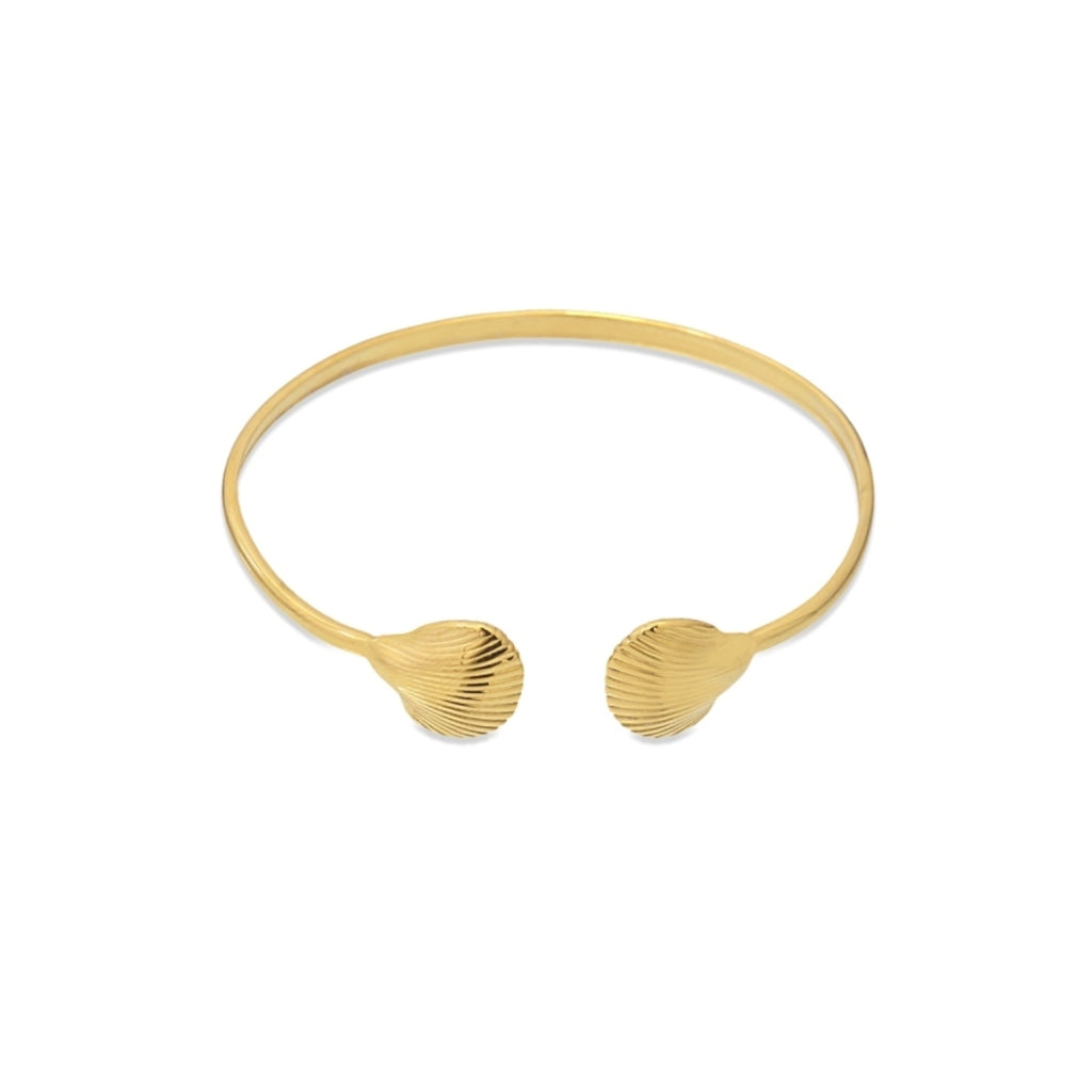 Gold Shell Bangle Bracelet | Anartxy