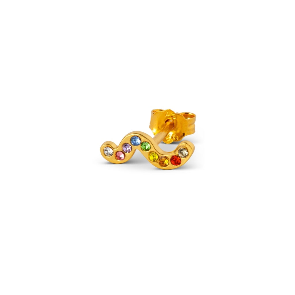 Gold Snake Single Stud Earring | Snaky | Lulu Copenhagen