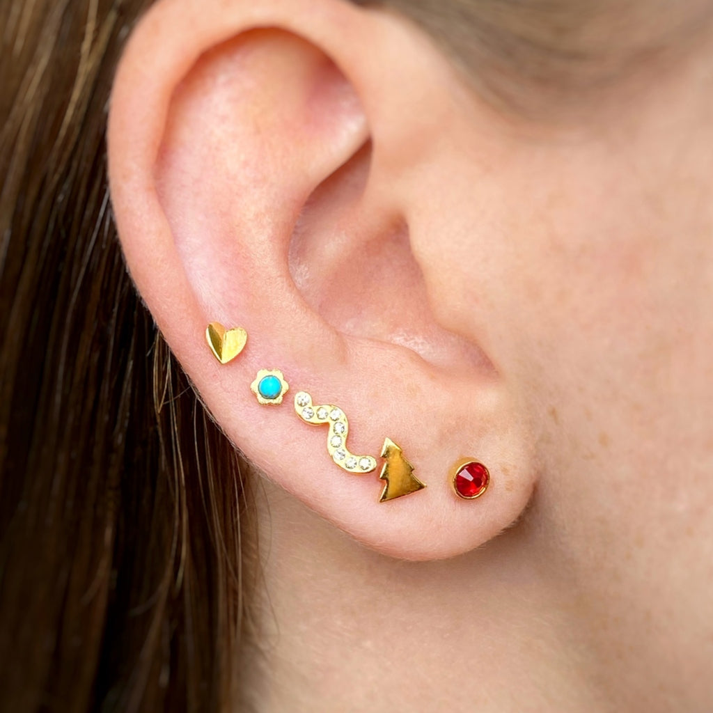 Gold Snake Single Stud Earring | Snaky | Lulu Copenhagen