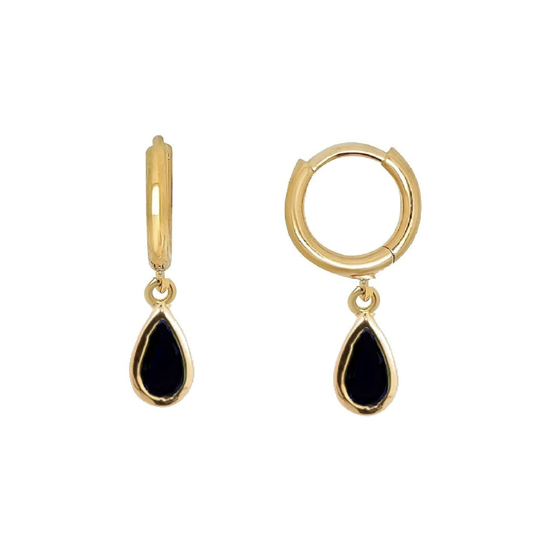 Gold Teardrop Charm Earrings | Bernon