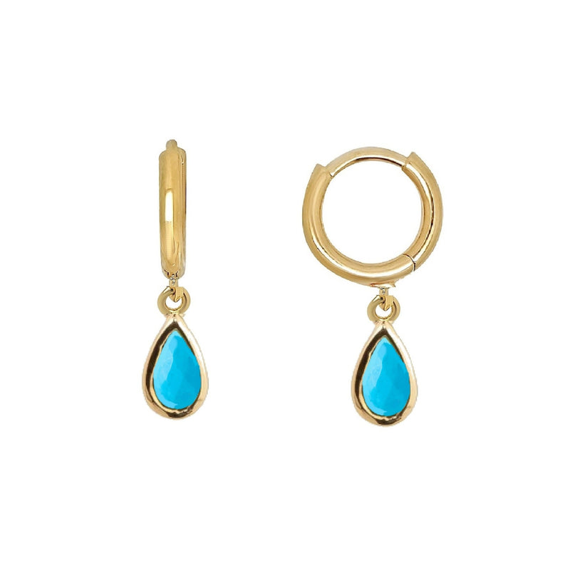 Gold Teardrop Charm Earrings | Bernon