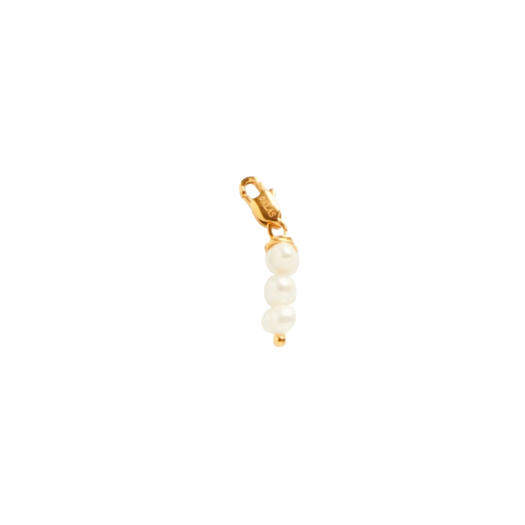 Gold Three Pearl Charm | Perolas | Palas