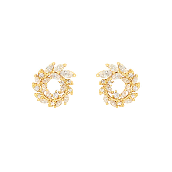 Silver Flower Wreath Stud Earrings – GIVA Jewellery