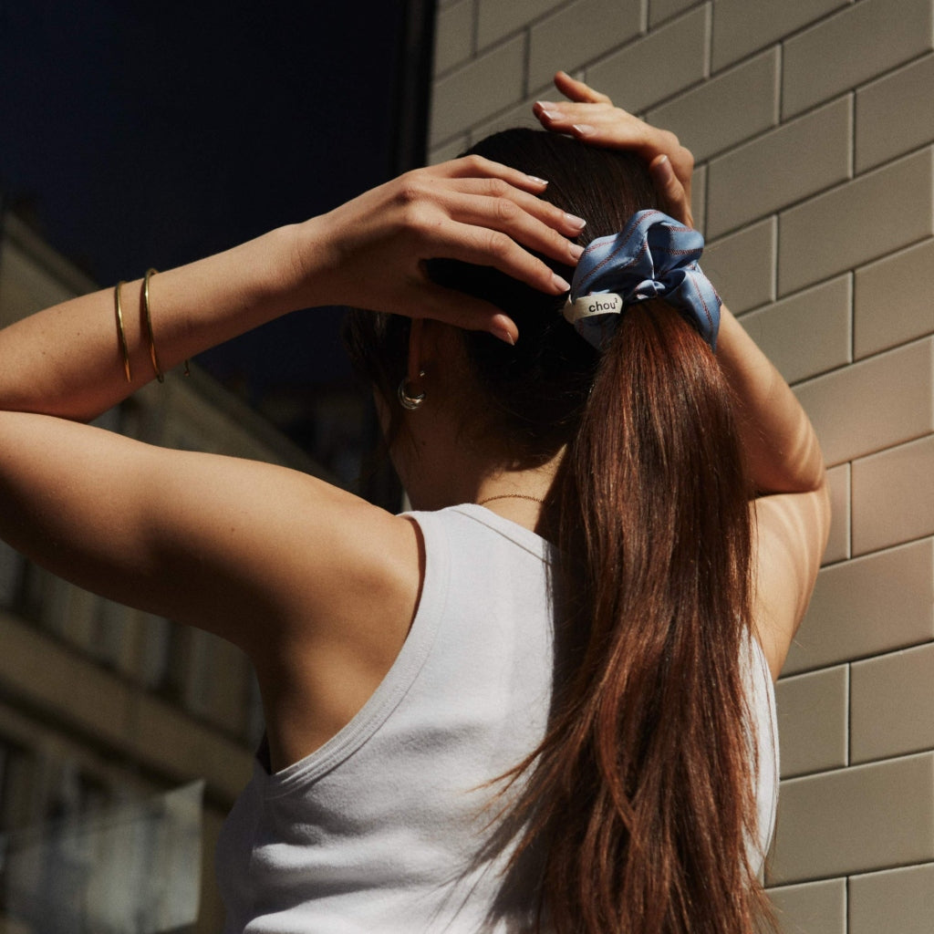 Hair Scrunchie | Blue Stripe | Chou²