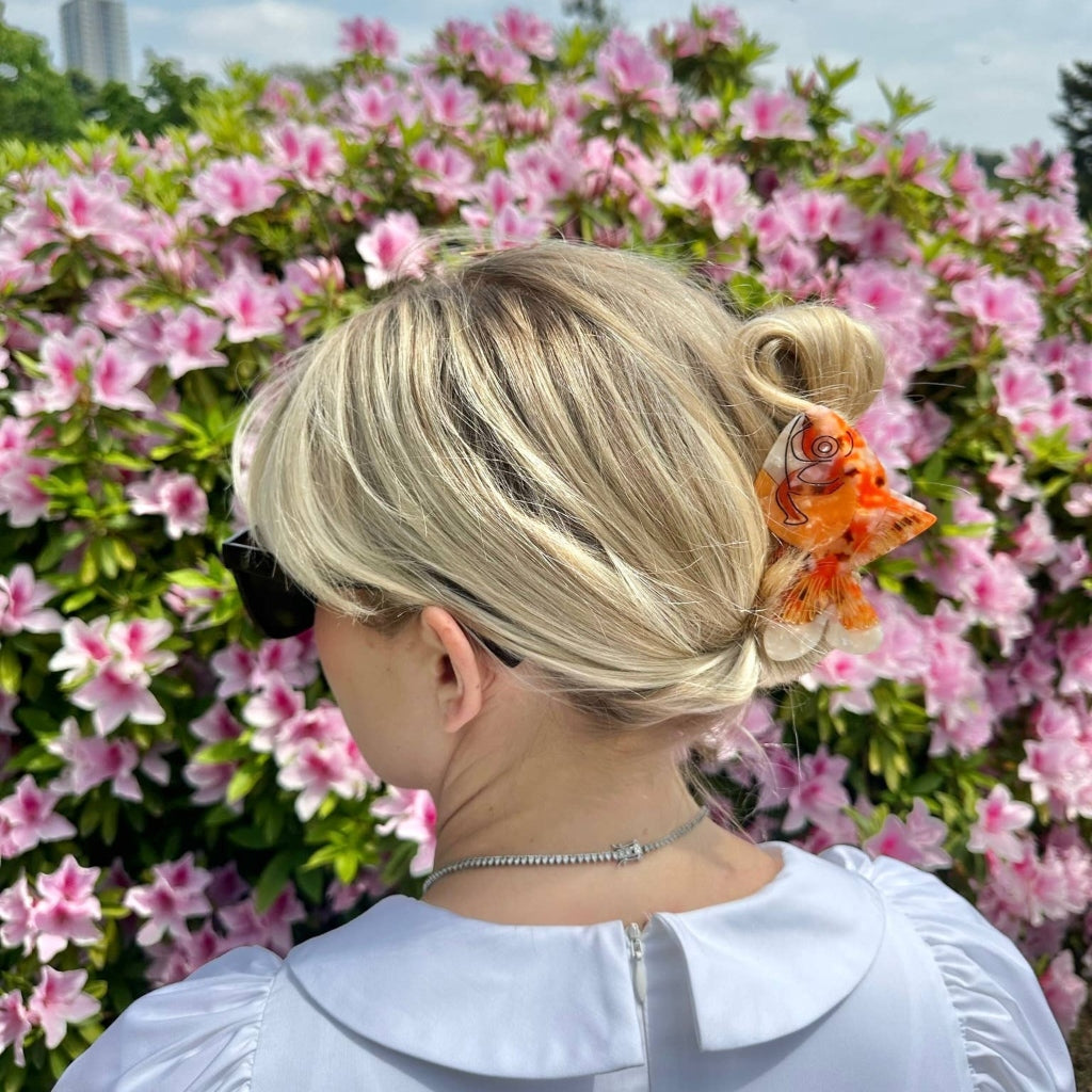 Hand-Painted Claw Hair Clip | Goldfish | Solar Eclipse