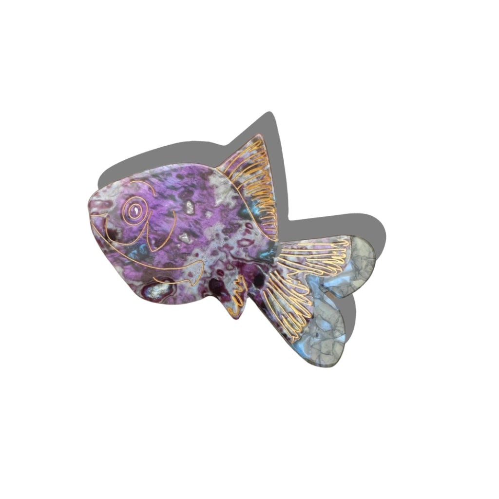 Hand-Painted Claw Hair Clip | Goldfish | Solar Eclipse