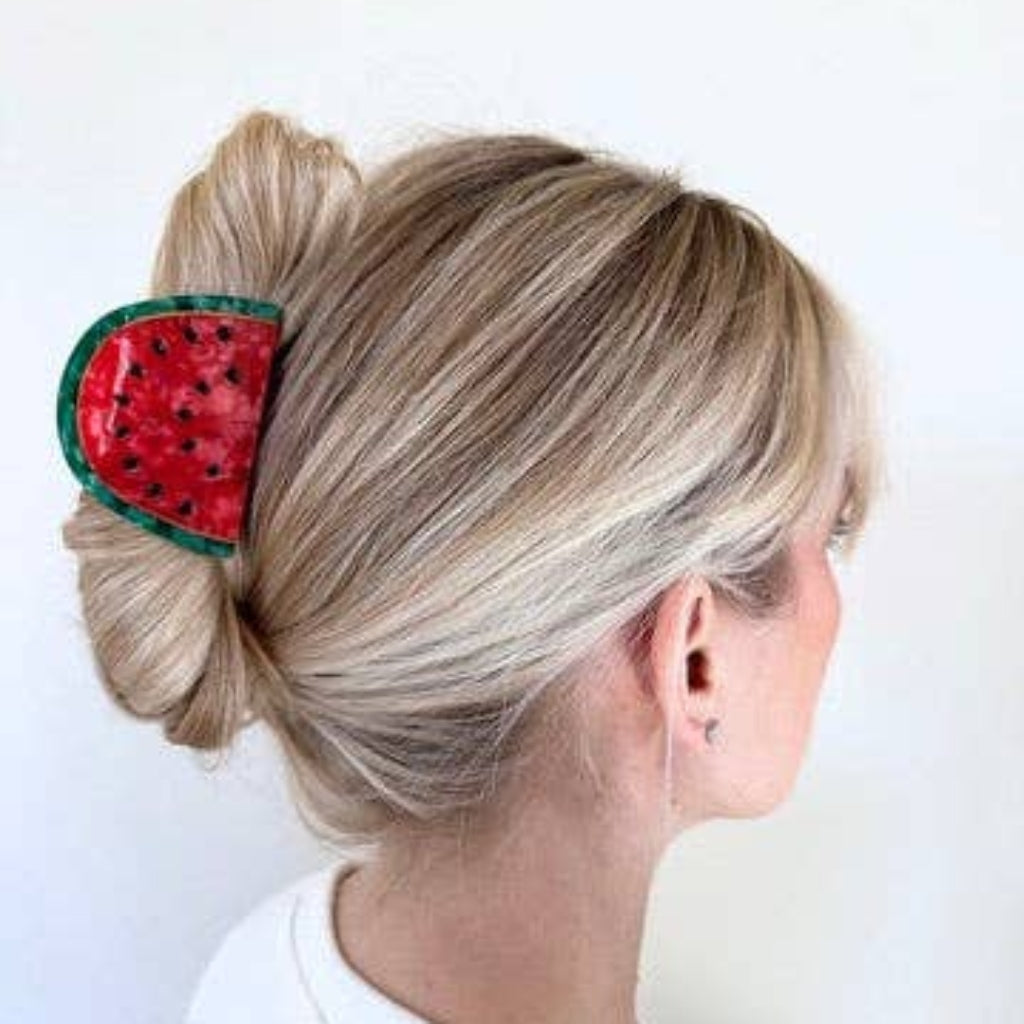 Hand-Painted Claw Hair Clip | Watermelon | Solar Eclipse