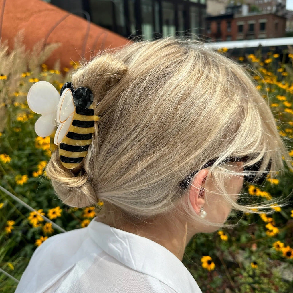 Hand-Painted Claw Hair Clip| Bee | Solar Eclipse