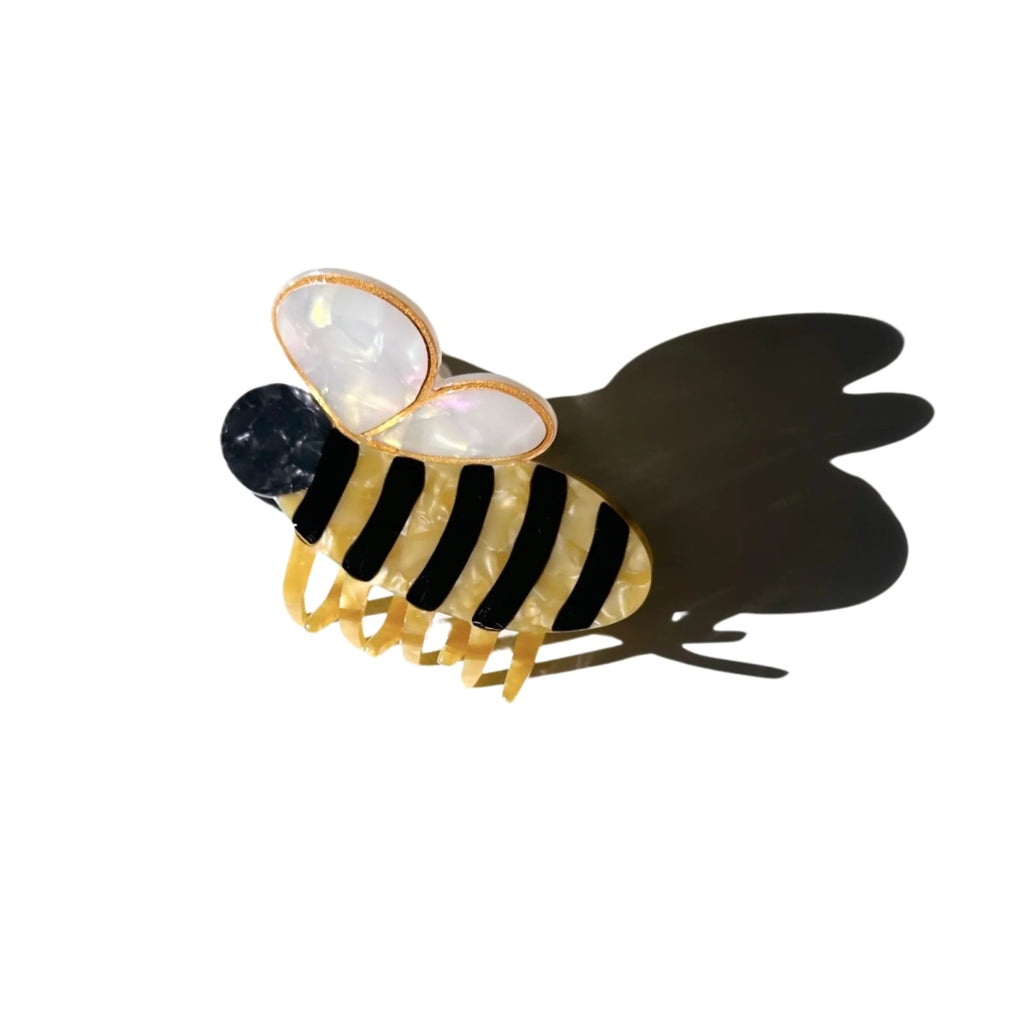 Hand-Painted Claw Hair Clip| Bee | Solar Eclipse