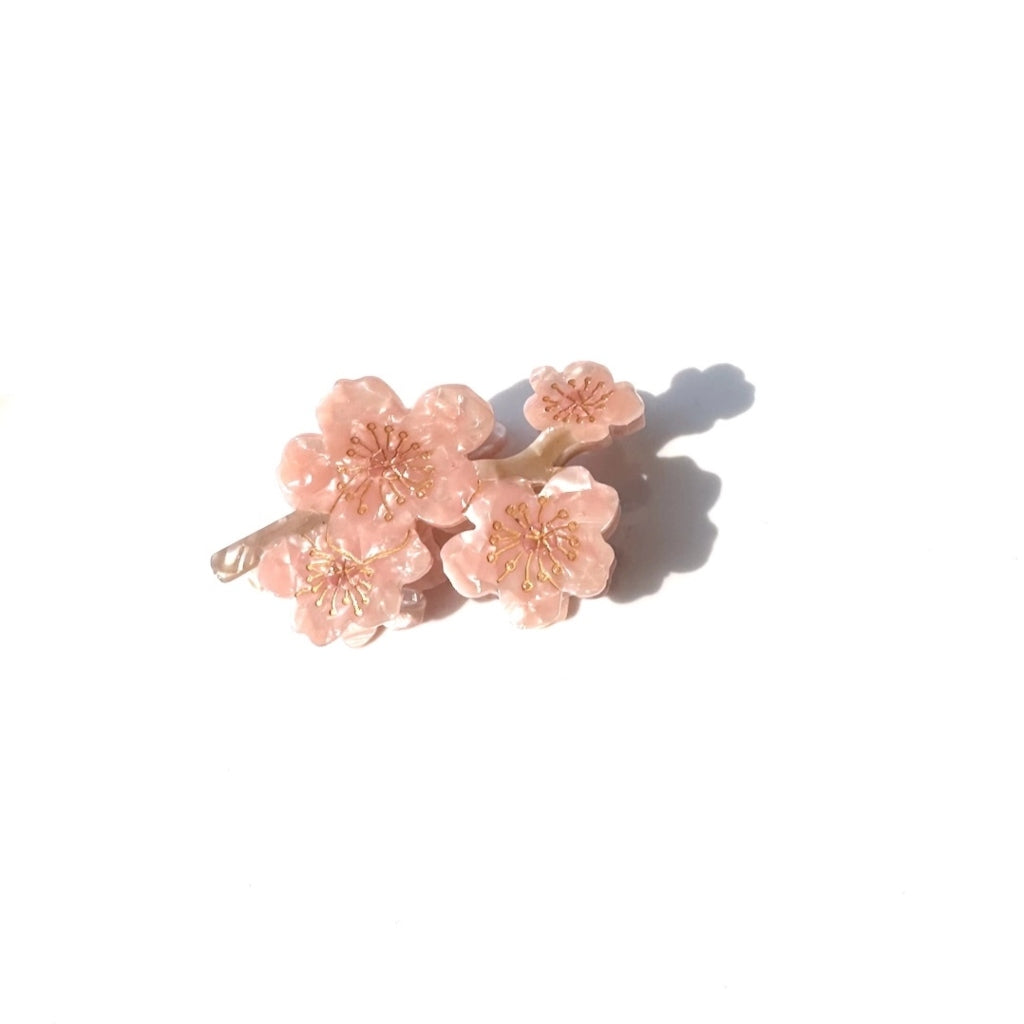 Hand-Painted Claw Hair Clip | Cherry Blossom | Solar Eclipse