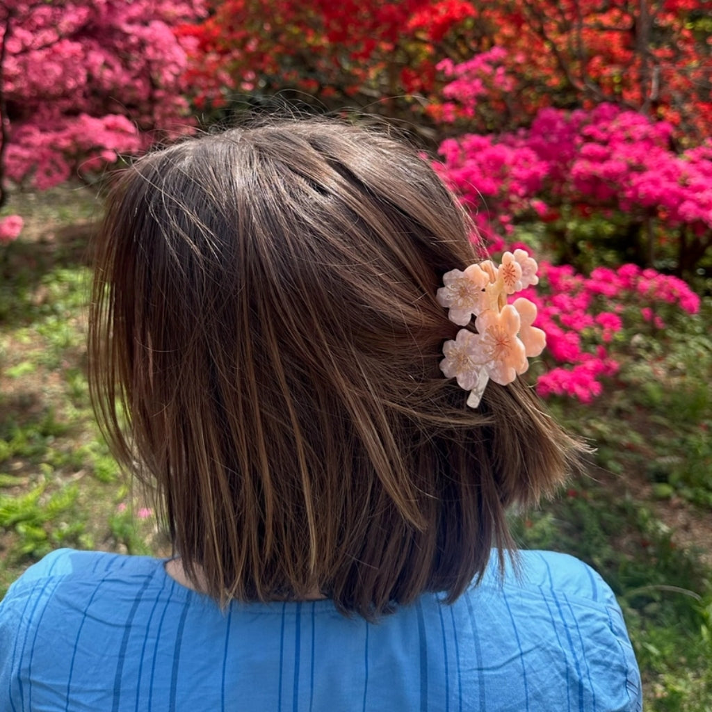 Hand-Painted Claw Hair Clip | Cherry Blossom | Solar Eclipse