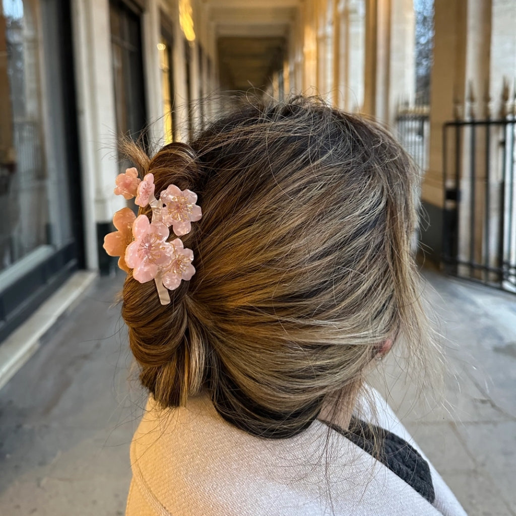 Hand-Painted Claw Hair Clip | Cherry Blossom | Solar Eclipse