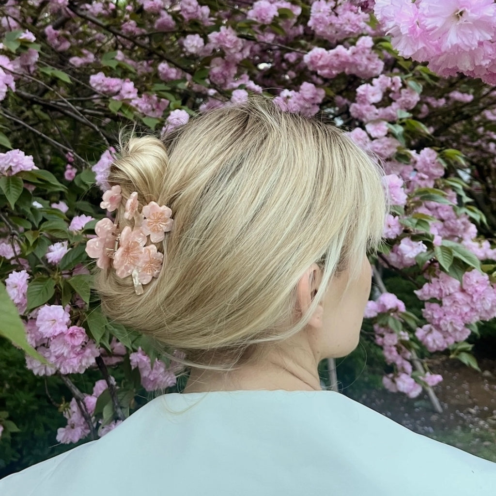 Hand-Painted Claw Hair Clip | Cherry Blossom | Solar Eclipse