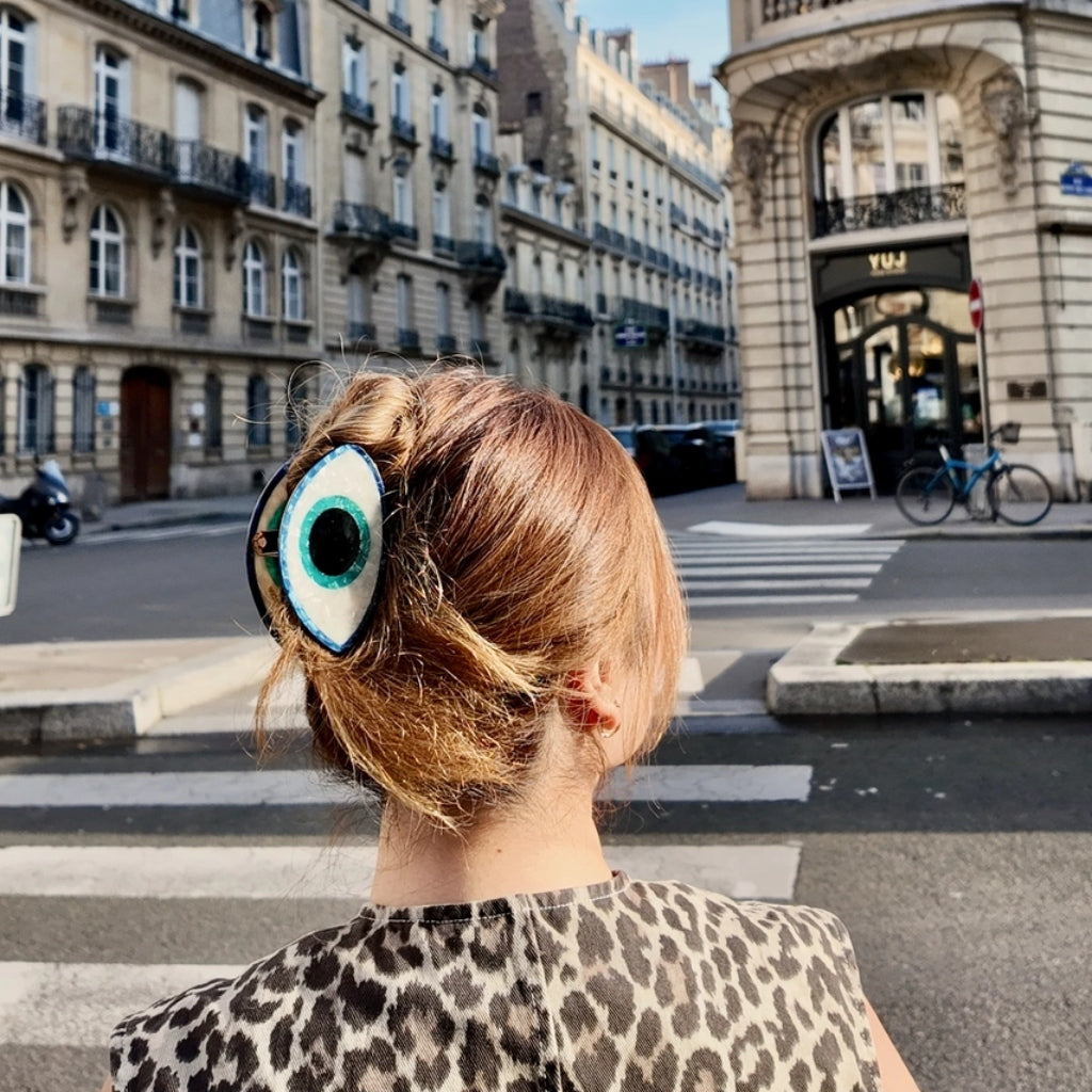 Hand-Painted Claw Hair Clip | Evil Eye | Solar Eclipse