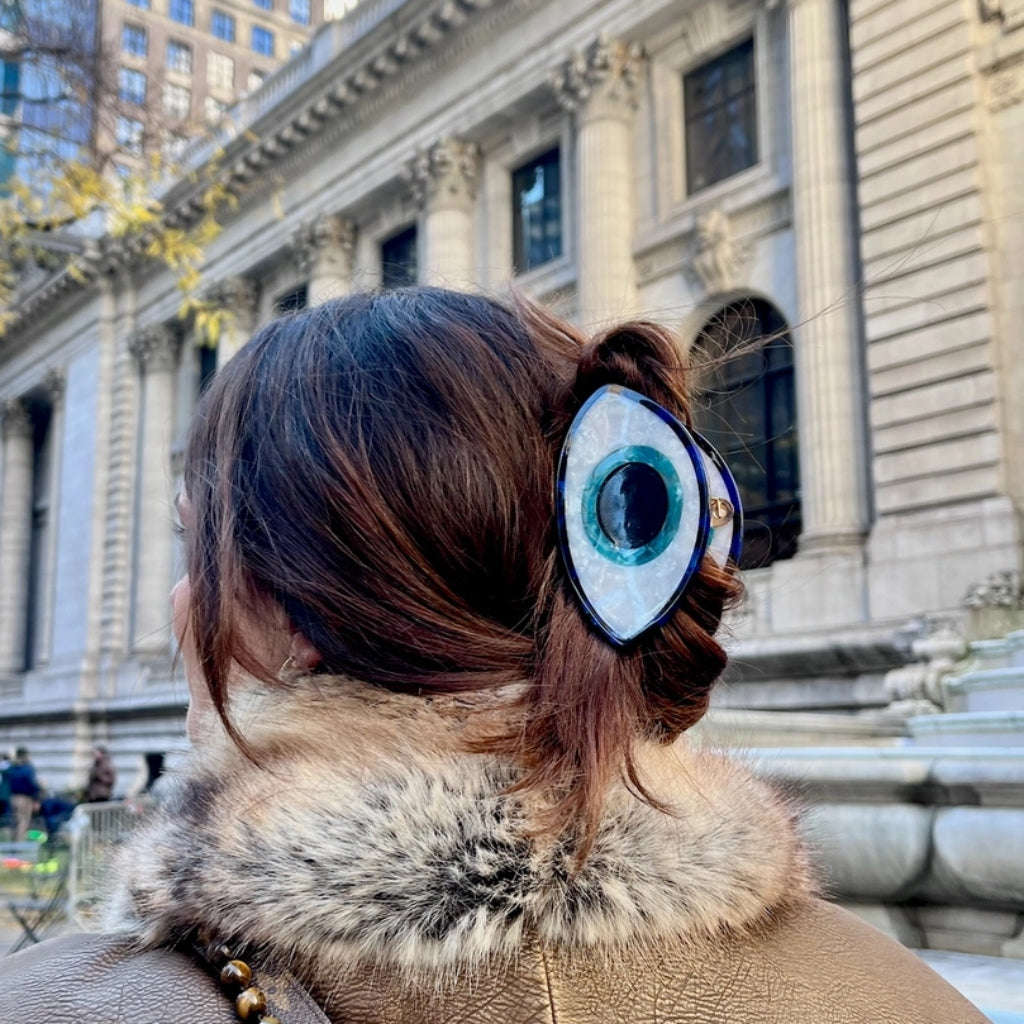 Hand-Painted Claw Hair Clip | Evil Eye | Solar Eclipse