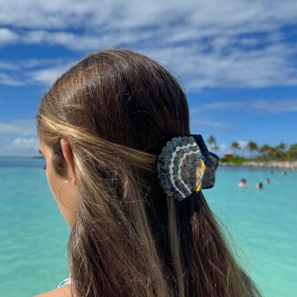 Hand-Painted Claw Hair Clip | Seashell | Solar Eclipse