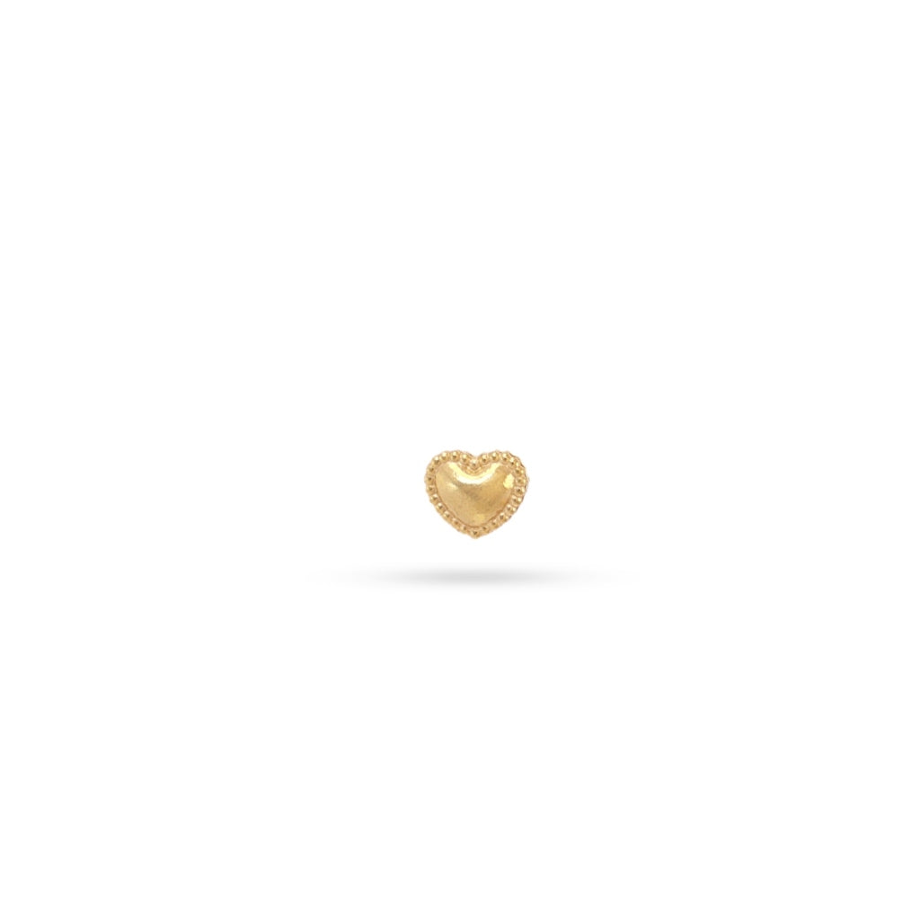Heart Flat Back Single Stud Earring | Anartxy