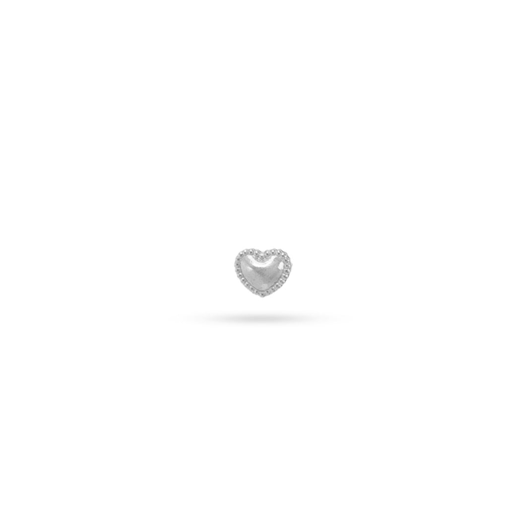 Heart Flat Back Single Stud Earring | Anartxy