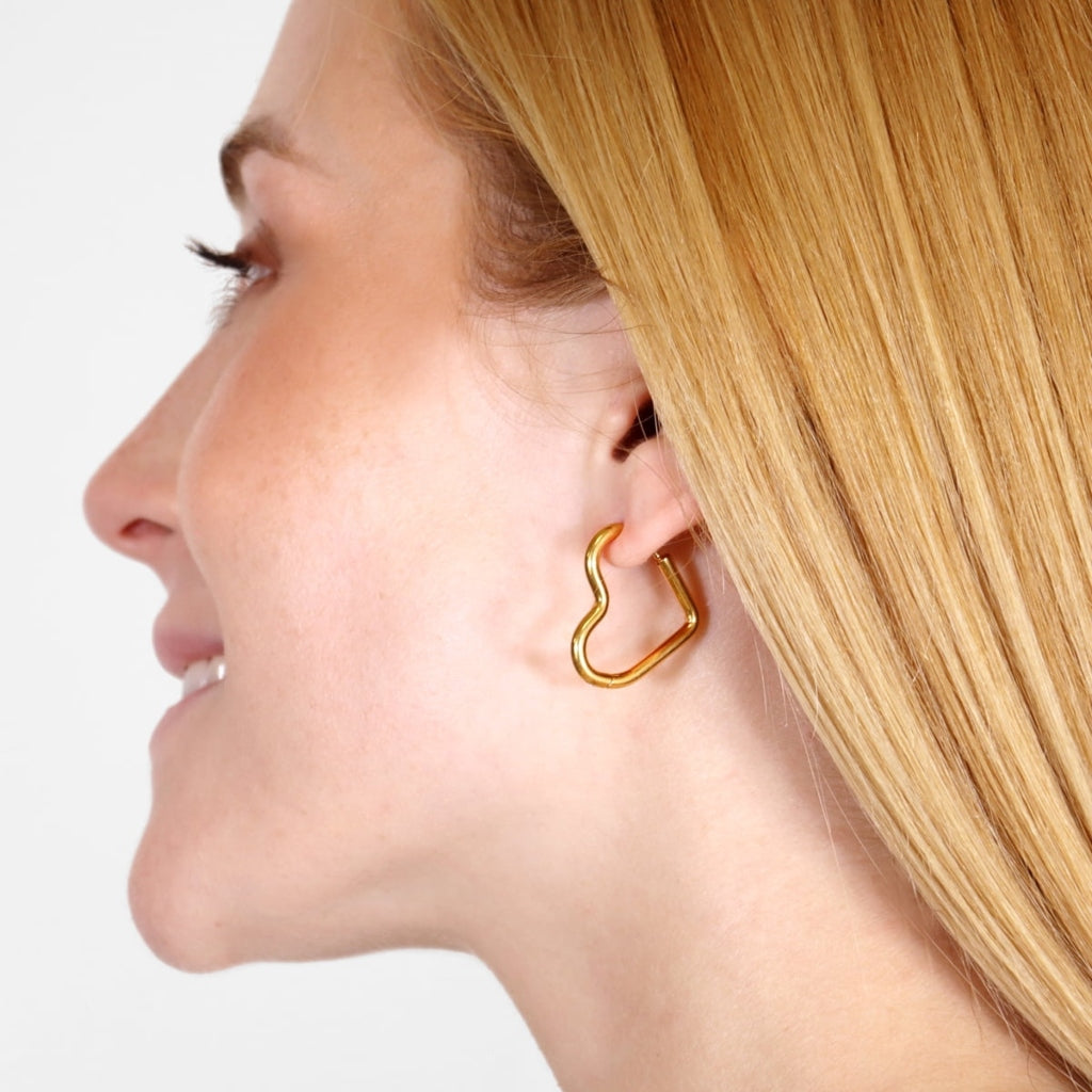 Heart Hoop Earrings | Anartxy