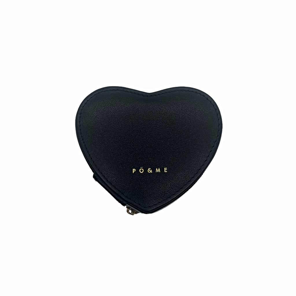 Heart Shaped Leather Jewellery Travel Case