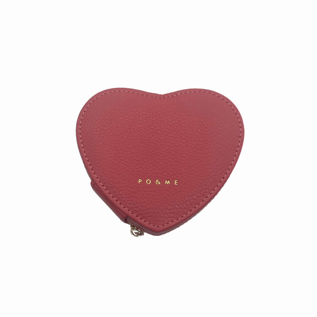 Heart Shaped Leather Jewellery Travel Case