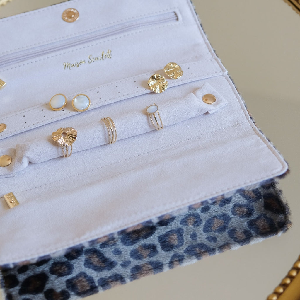 Jewellery Travel Pouch | Catherine | Leopard | Maison Scarlett