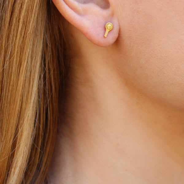 Key Flat Back Stud Earrings | Anartxy