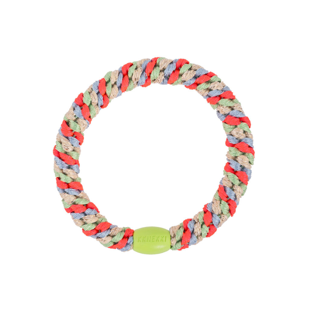 Kknekki Hair Tie | Mix | Grass Green & Neon Pink