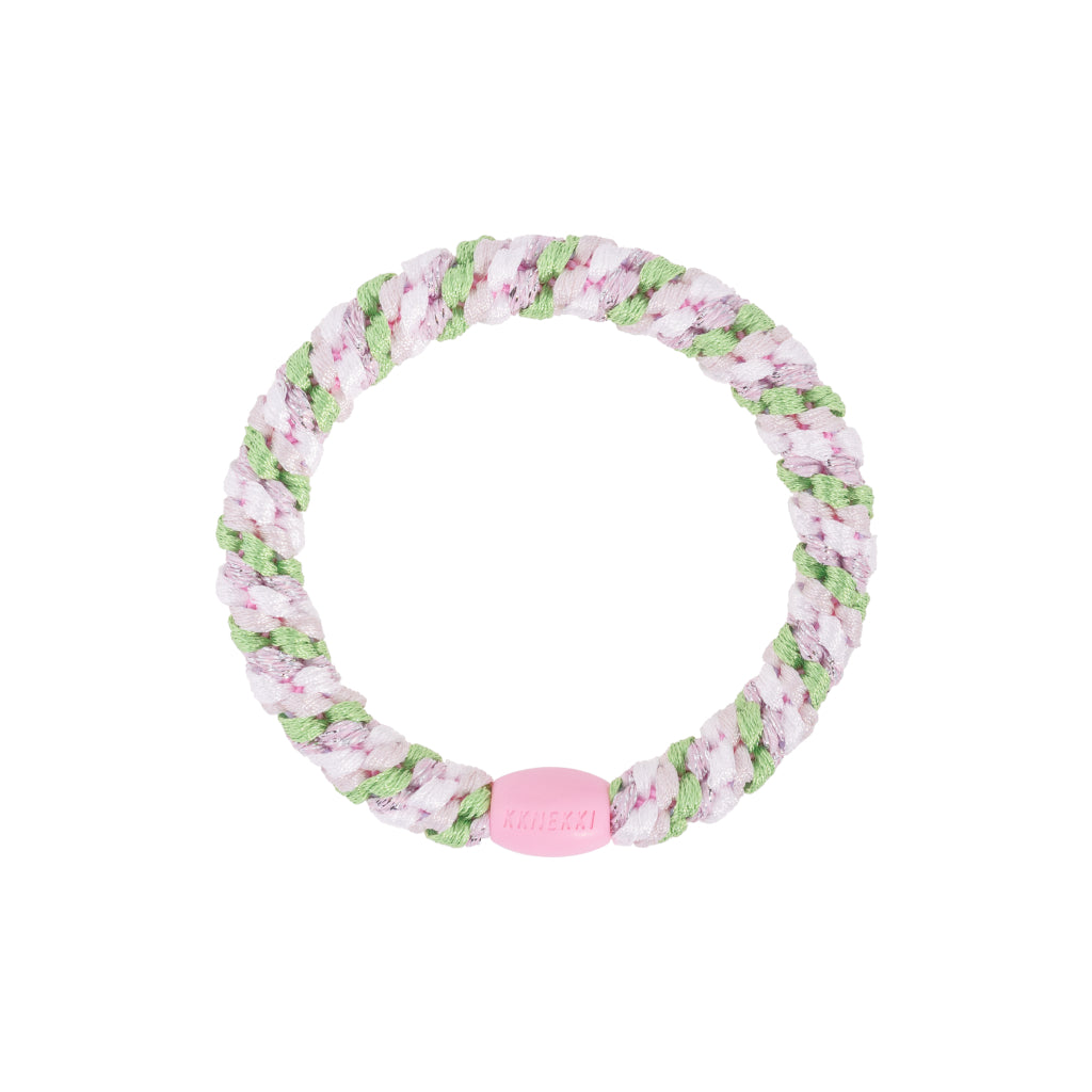 Kknekki Hair Tie | Mix | Grass Green & Pink Glitter