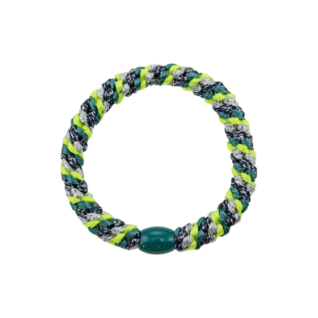 Kknekki Hair Tie | Mix | Neon Yellow & Green Glitter