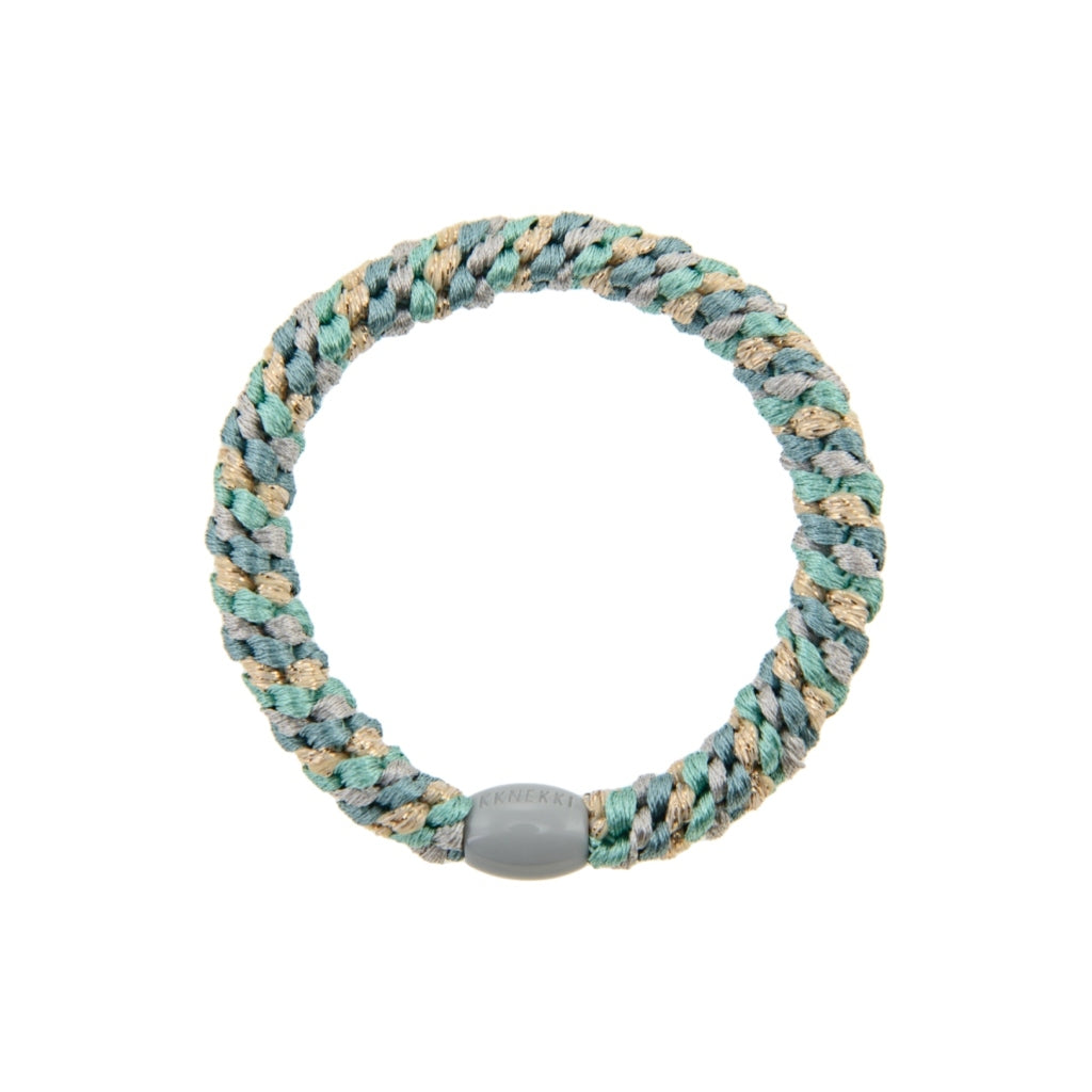 Kknekki Hair Tie | Mix | Teal & Gold Glitter