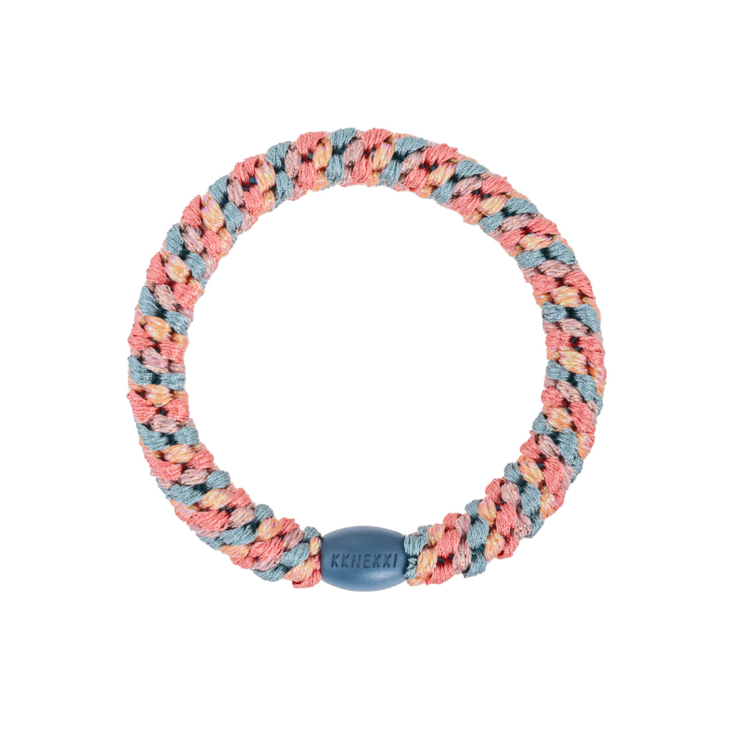 Kknekki Hair Tie | Mix | Teal & Pomerant Glitter