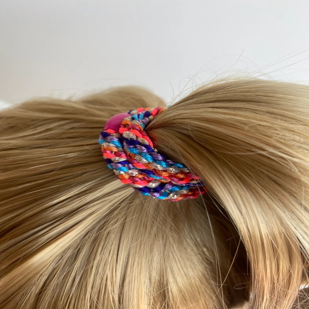 Kknekki Hair Tie | Mix | Orange & Neon Pink