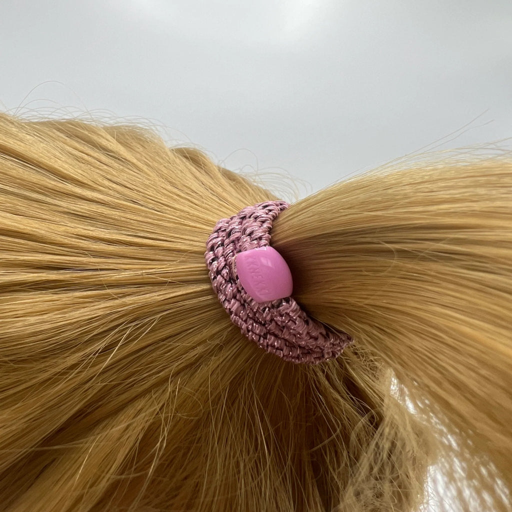 Kknekki Hair Tie | Slim Glitter | Old Pink