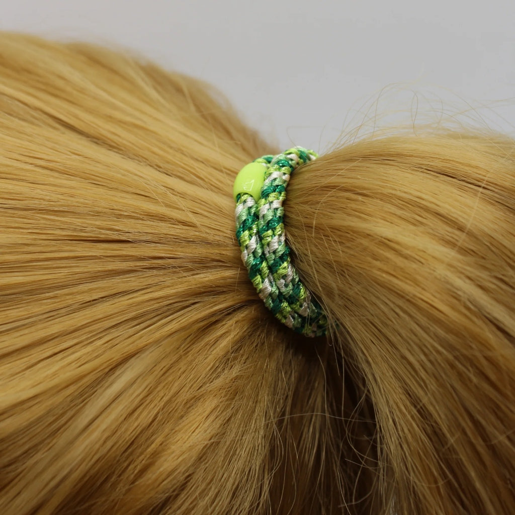 Kknekki Hair Tie | Slim Mix | Grass Green & Glitter