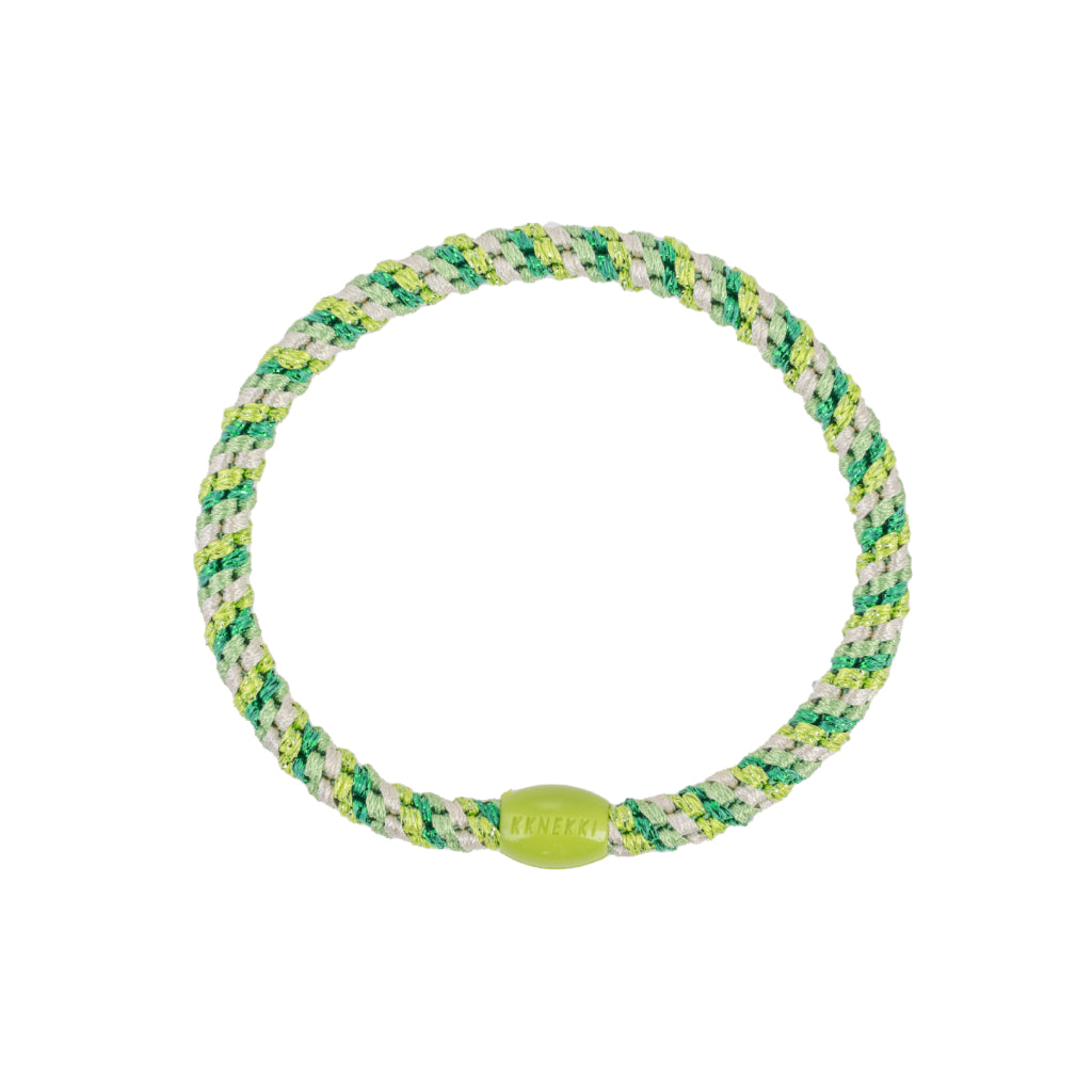 Kknekki Hair Tie | Slim Mix | Grass Green & Glitter