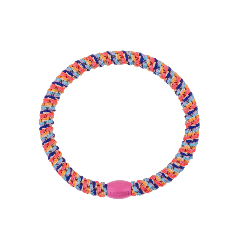 Kknekki Hair Tie | Slim Mix | Orange & Neon Pink