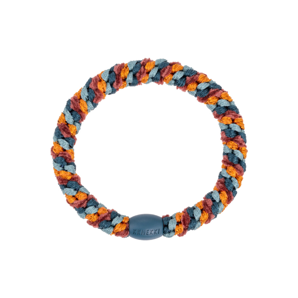 Kknekki Hair Tie | Mix | Teal & Orange Glitter