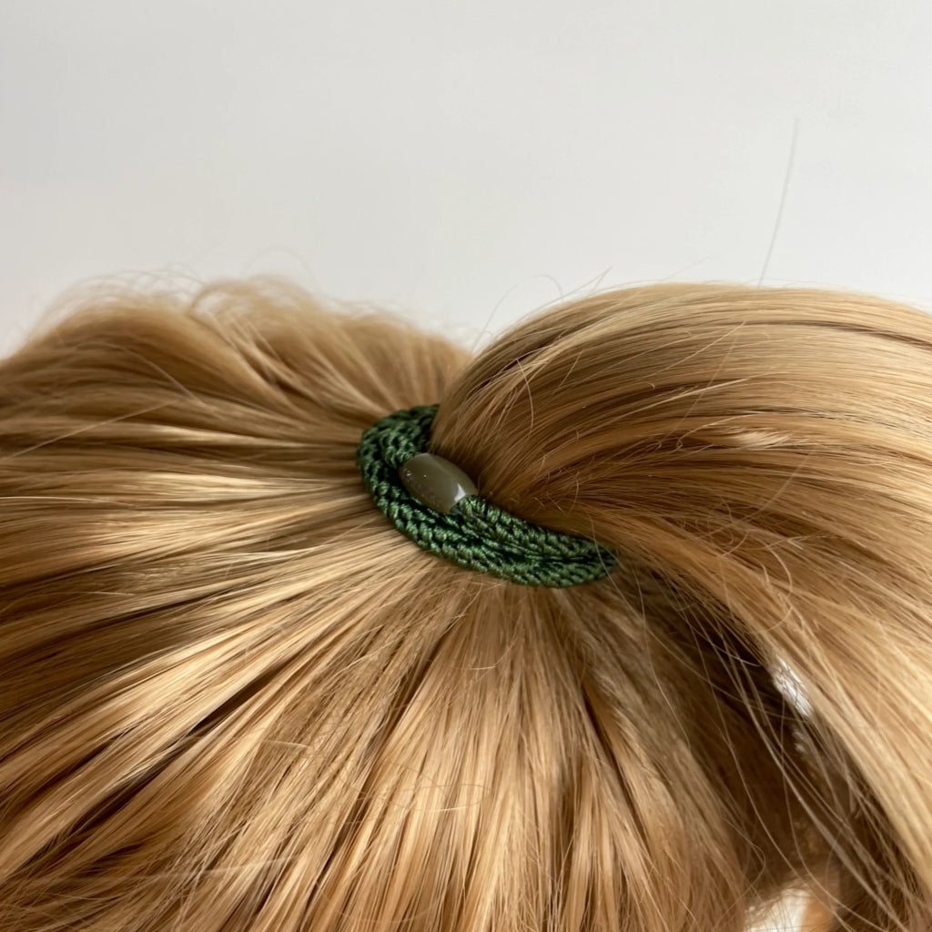 Kknekki Hair Tie | Slim Plain | Army