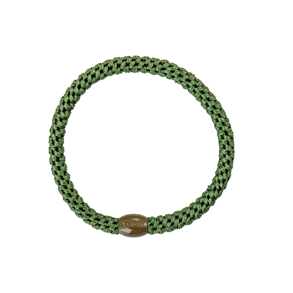 Kknekki Hair Tie | Slim Plain | Army