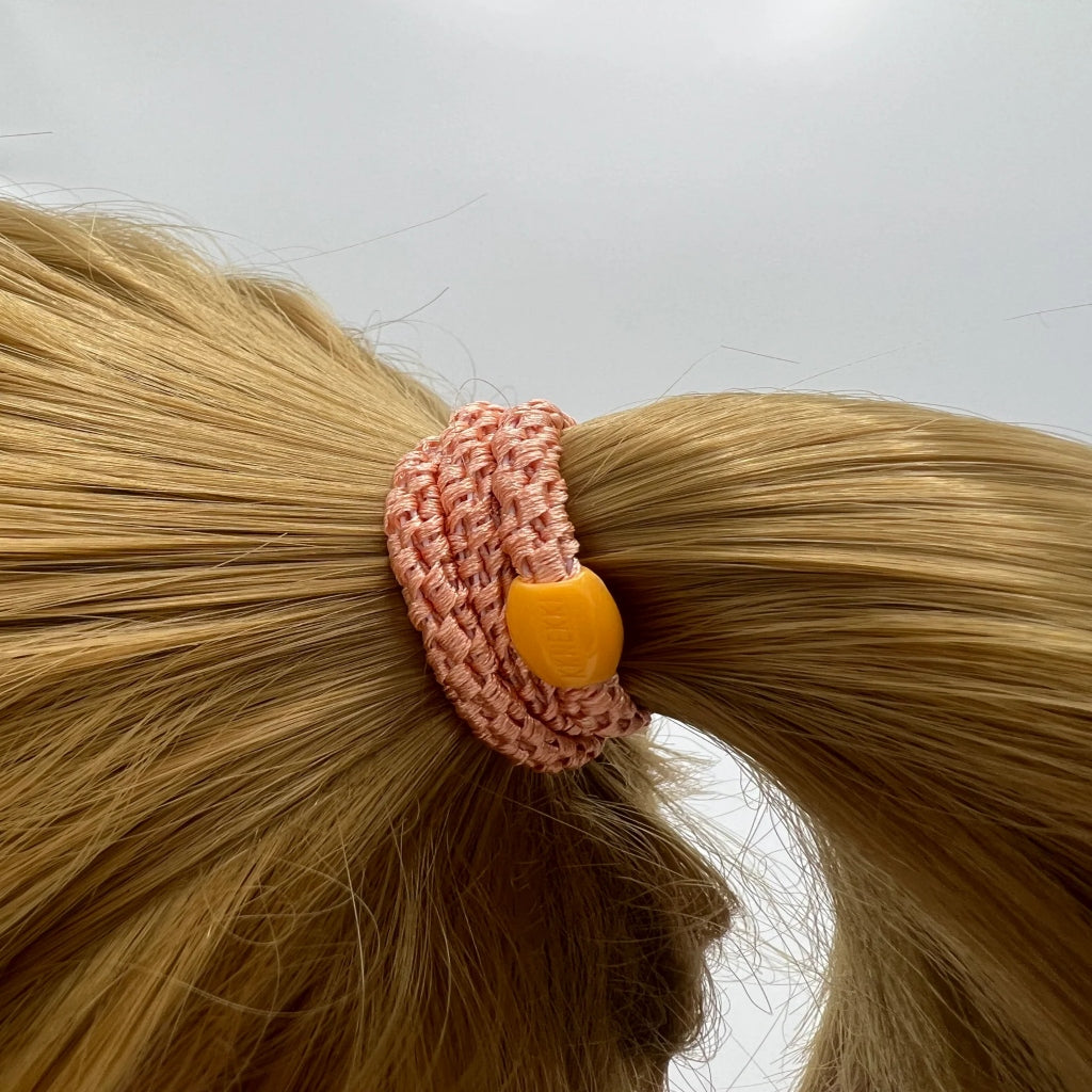 Kknekki Hair Tie | Slim Plain | Coral