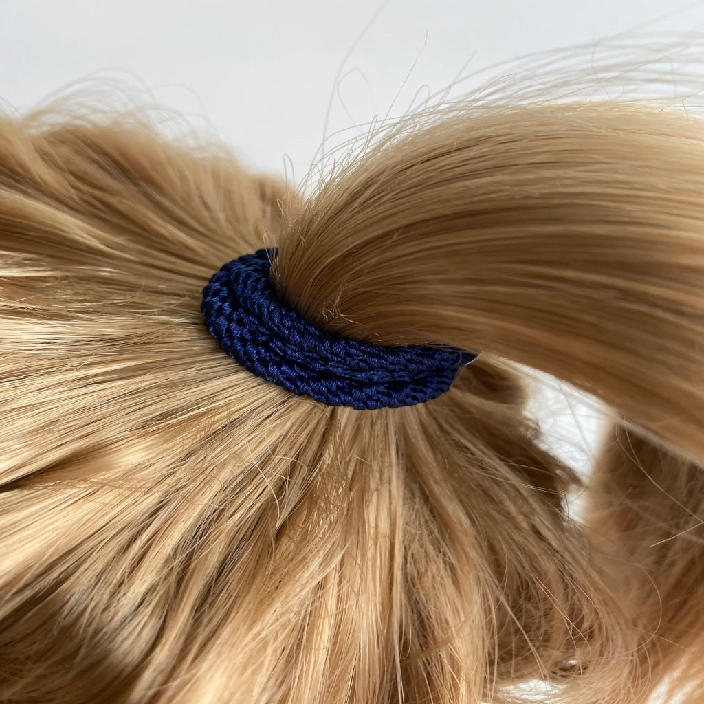 Kknekki Hair Tie | Slim Plain | Navy