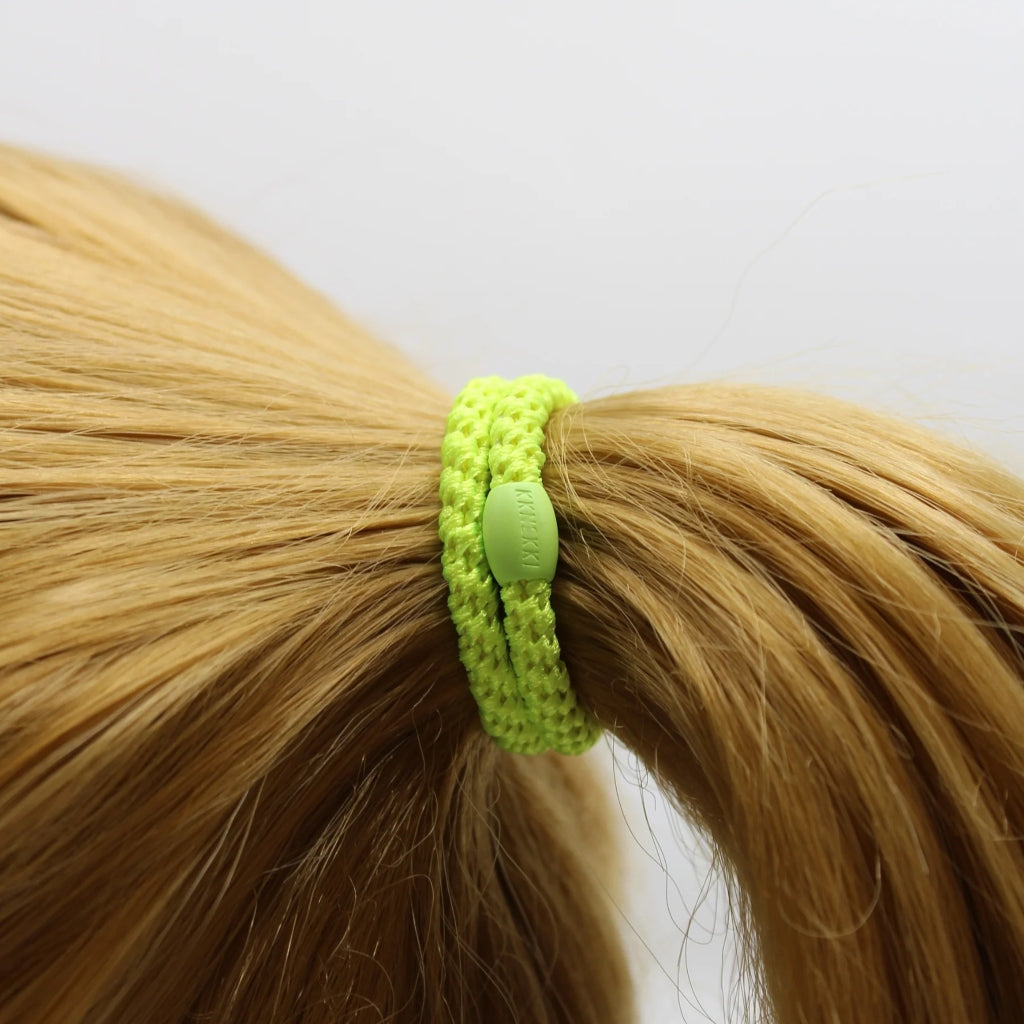 Kknekki Hair Tie | Slim Plain | Neon Yellow