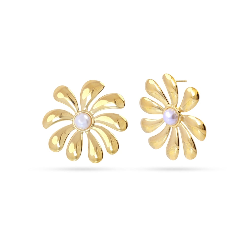 Large Flower Stud Earrings | Anartxy